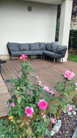 Nowoczesny narożnik tarasowy 185x240cm Postigo Corner XL - Dark Grey