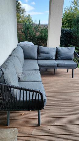 Nowoczesny narożnik tarasowy 185x240cm Postigo Corner XL - Dark Grey