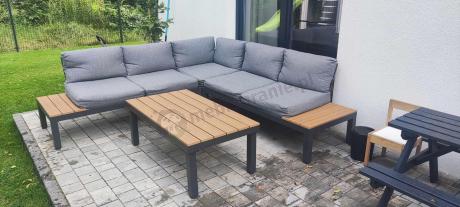Nowoczesny narożnik tarasowy 222x222cm Calamba Corner - Grey