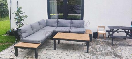 Nowoczesny narożnik tarasowy 222x222cm Calamba Corner - Grey