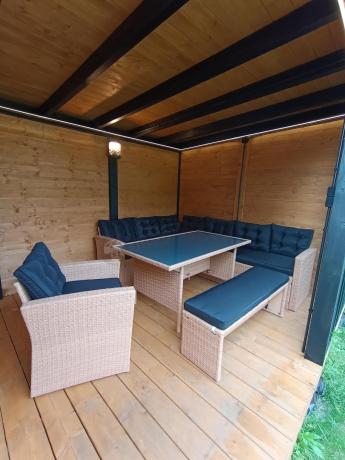 Pleciony zestaw ogrodowy z technorattanu Topiano Plus Yellow & Black