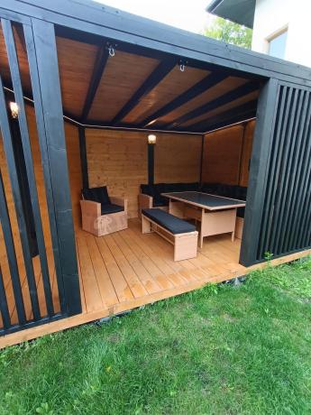 Pleciony zestaw ogrodowy z technorattanu Topiano Plus Yellow & Black