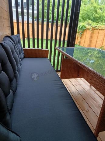 Pleciony zestaw ogrodowy z technorattanu Topiano Plus Yellow & Black