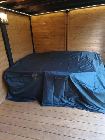 Pleciony zestaw ogrodowy z technorattanu Topiano Plus Yellow & Black