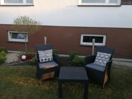 Grafitowy zestaw balkonowy