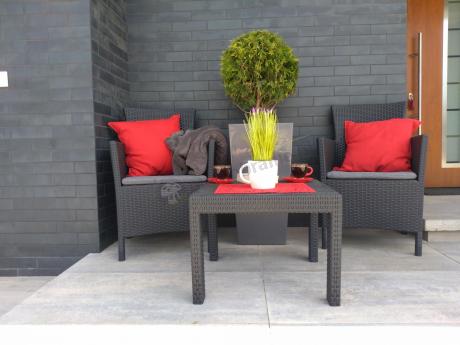 Grafitowy zestaw balkonowy