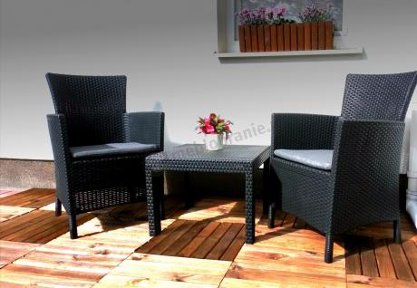 Grafitowy zestaw balkonowy