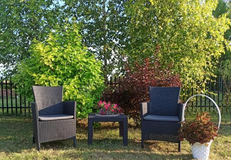 Grafitowy zestaw balkonowy