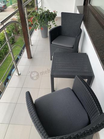 Grafitowy zestaw balkonowy