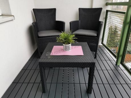 Grafitowy zestaw balkonowy