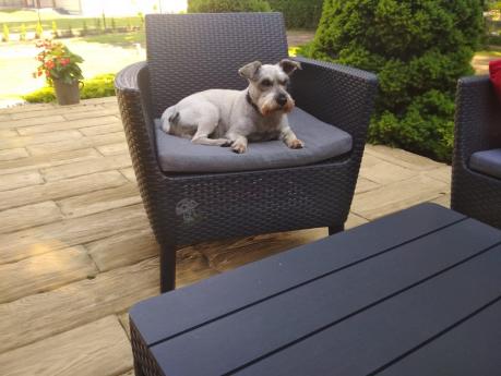 Zestaw ogrodowy z podnoszonym stolikiem