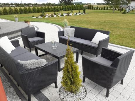 Zestaw ogrodowy z podnoszonym stolikiem