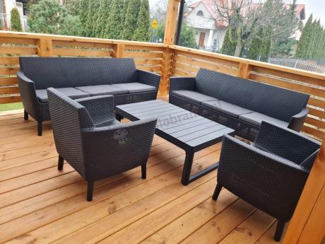 Zestaw ogrodowy z podnoszonym stolikiem