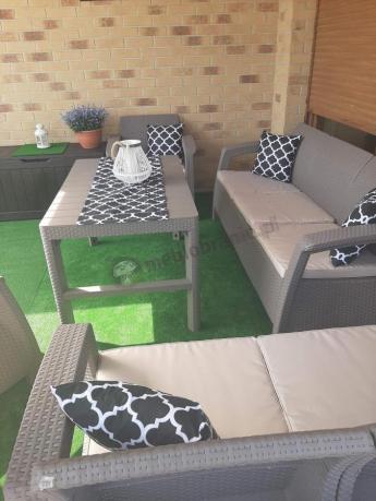 Sofa ogrodowa Corfu Love Seat Max - cappuccino