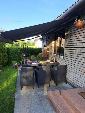 Stół ogrodowy 160x90cm i 6 krzeseł Meblobranie TG6 grafit