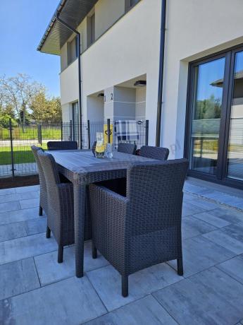 Stół ogrodowy 160x90cm i 6 krzeseł Meblobranie TG6 grafit