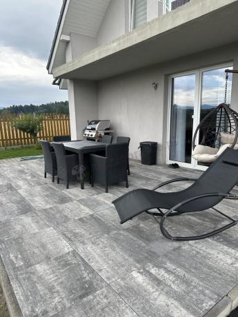 Stół ogrodowy 160x90cm i 6 krzeseł Meblobranie TG6 grafit