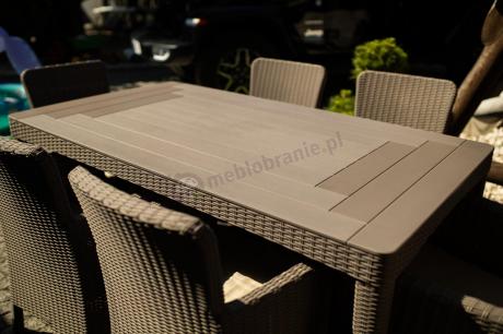 Stół ogrodowy i 6 foteli Meblobranie TG6 - cappuccino