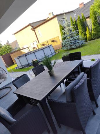 Stół ogrodowy z 6 fotelami Meblobranie TF6 grafit