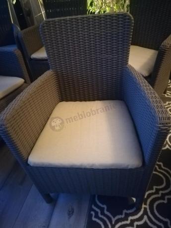 Stół ogrodowy z fotelami dla sześciu osób Meblobranie TF6 cappuccino