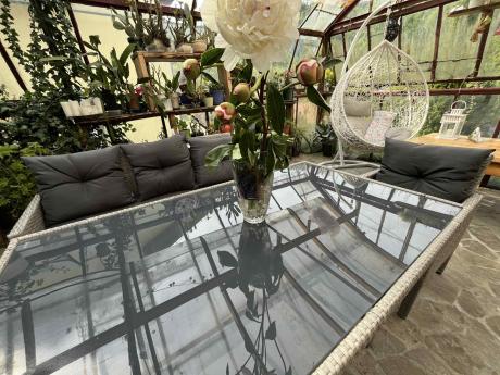 Szare meble ogrodowe technorattan Torino Grande - grey