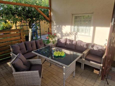 Szare meble ogrodowe z technorattanu Torino Grande - grey