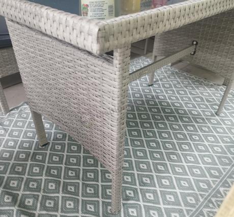 Szare meble ogrodowe z technorattanu Torino Grande - grey