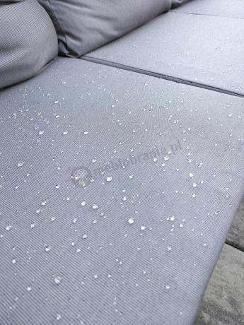 Szare meble tarasowe metalowe z sofami 175cm i wysokim stołem Sodor Grande - Silver