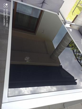 Szare meble tarasowe metalowe z sofami 175cm i wysokim stołem Sodor Grande - Silver