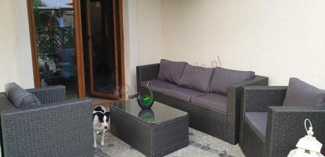 Szary komplet mebli na taras z technorattanu Stefano Set Max Antracite