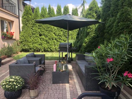 Szary komplet mebli na taras z technorattanu Stefano Set Max Antracite