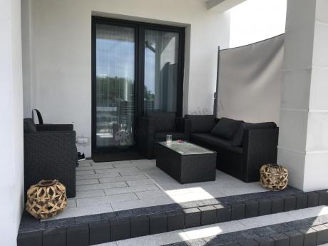 Szary komplet mebli na taras z technorattanu Stefano Set Max Antracite