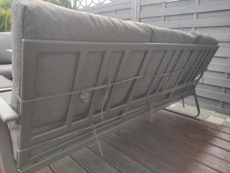 Szary komplet nowoczesnych mebli na taras Ater Dining - Dark Grey