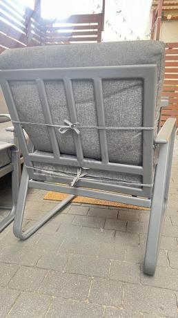 Szary komplet nowoczesnych mebli na taras Ater Dining - Dark Grey