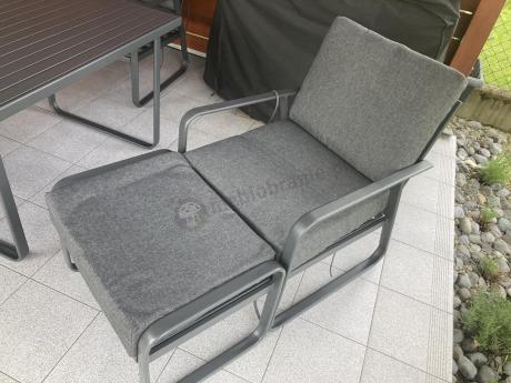 Szary komplet nowoczesnych mebli na taras Ater Dining - Dark Grey