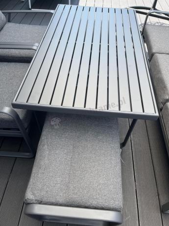Szary komplet nowoczesnych mebli na taras Ater Dining - Dark Grey