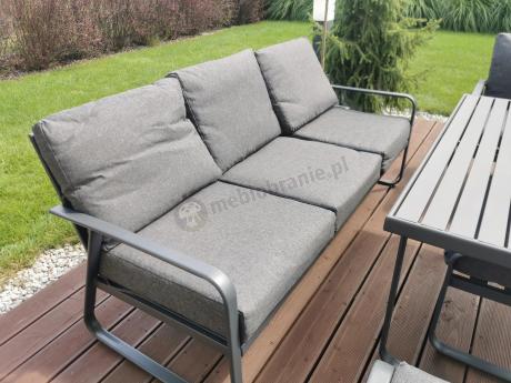 Szary komplet nowoczesnych mebli na taras Ater Dining - Dark Grey