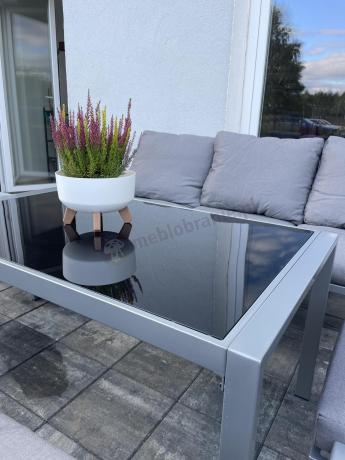 Szary komplet ogrodowy metalowy z sofą 175cm, fotelami i pufami - Sodor Max + pufy - Silver