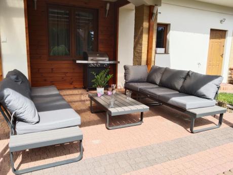 Szary modułowy narożnik na taras 280x220cm Panaon GG