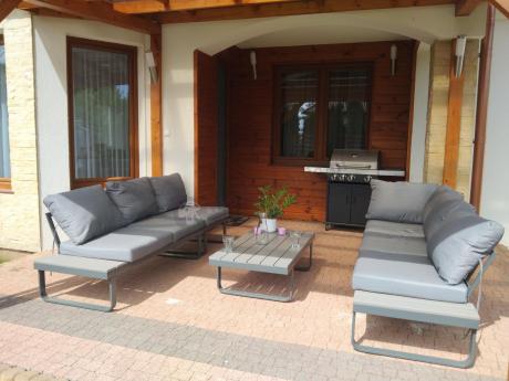 Szary modułowy narożnik na taras 280x220cm Panaon GG