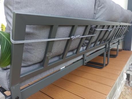 Szary modułowy narożnik na taras 280x220cm Panaon GG