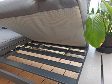 Szary modułowy narożnik na taras 280x220cm Panaon GG