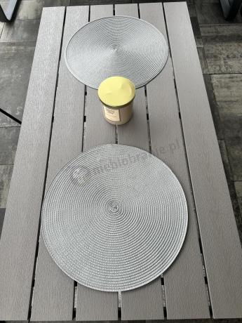 Szary narożnik tarasowy 220x220cm z fotelem - Panaon Corner - GG