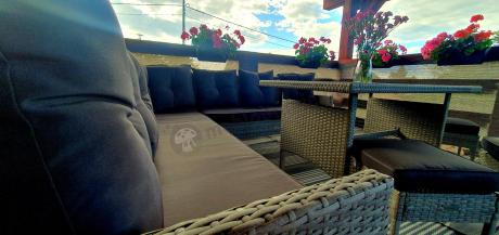 Szary narożnik technorattan 190x190cm i 3 pufy Torino Corner XL Grey