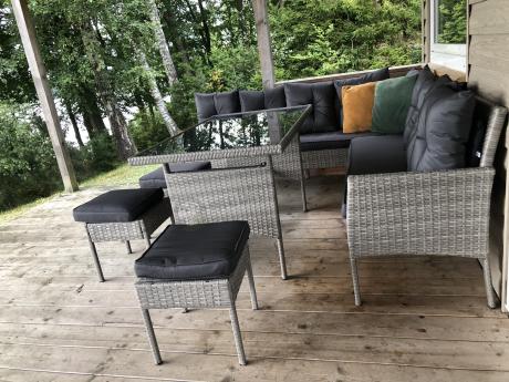 Szary narożnik technorattan Torino Corner XL Grey