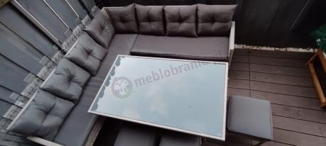 Szary narożnik technorattan Torino Corner XL Grey