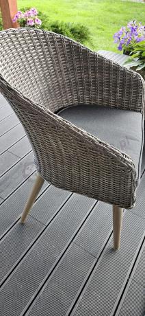 Szary zestaw obiadowy na taras na 6 osób Cioso Dining 6+1 - Grey