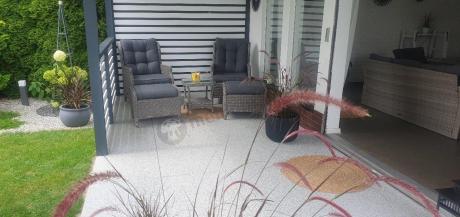 Szary zestaw wypoczynkowy na taras Laritto Duo z regulowanymi fotelami - Grey