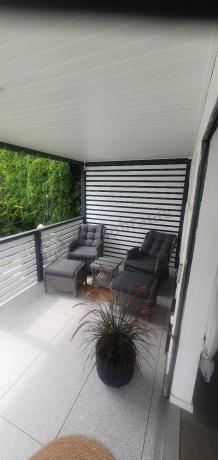 Szary zestaw wypoczynkowy na taras Laritto Duo z regulowanymi fotelami - Grey