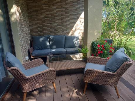 Technorattanowe meble na taras premium Cioso - Brown